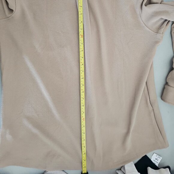 COOFANDY Men Beige Taupe Button Front Long Sleeve Stretch Shirt Pocket Size XL - Picture 3 of 14